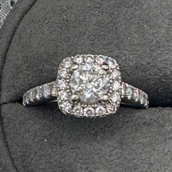 Vera Wang Jewelry - Vera Wang Love Collection 2CTW 14K WG 3/4 Princess Cut Size 4 Wedding Set